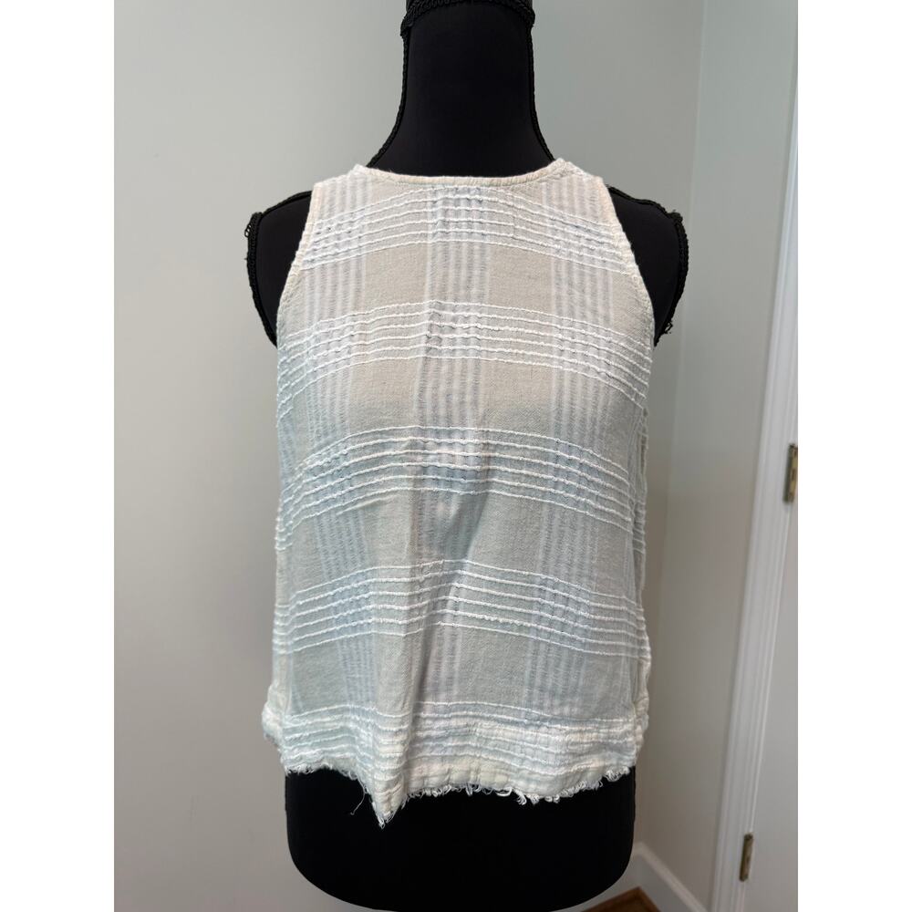 Anthropologie, Cloth & Stone Beige Linen Blend Sleeveless Top